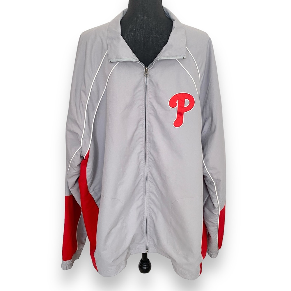 PHILLIES Men’s Track Jacket, Genuine G-III merch by Carl Banks, Size XXL
